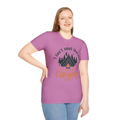 Camping Therapy Unisex T-Shirt | Outdoor Enthusiast Gift | Nature Lover Tee | Adventure Shirt | Camping Apparel