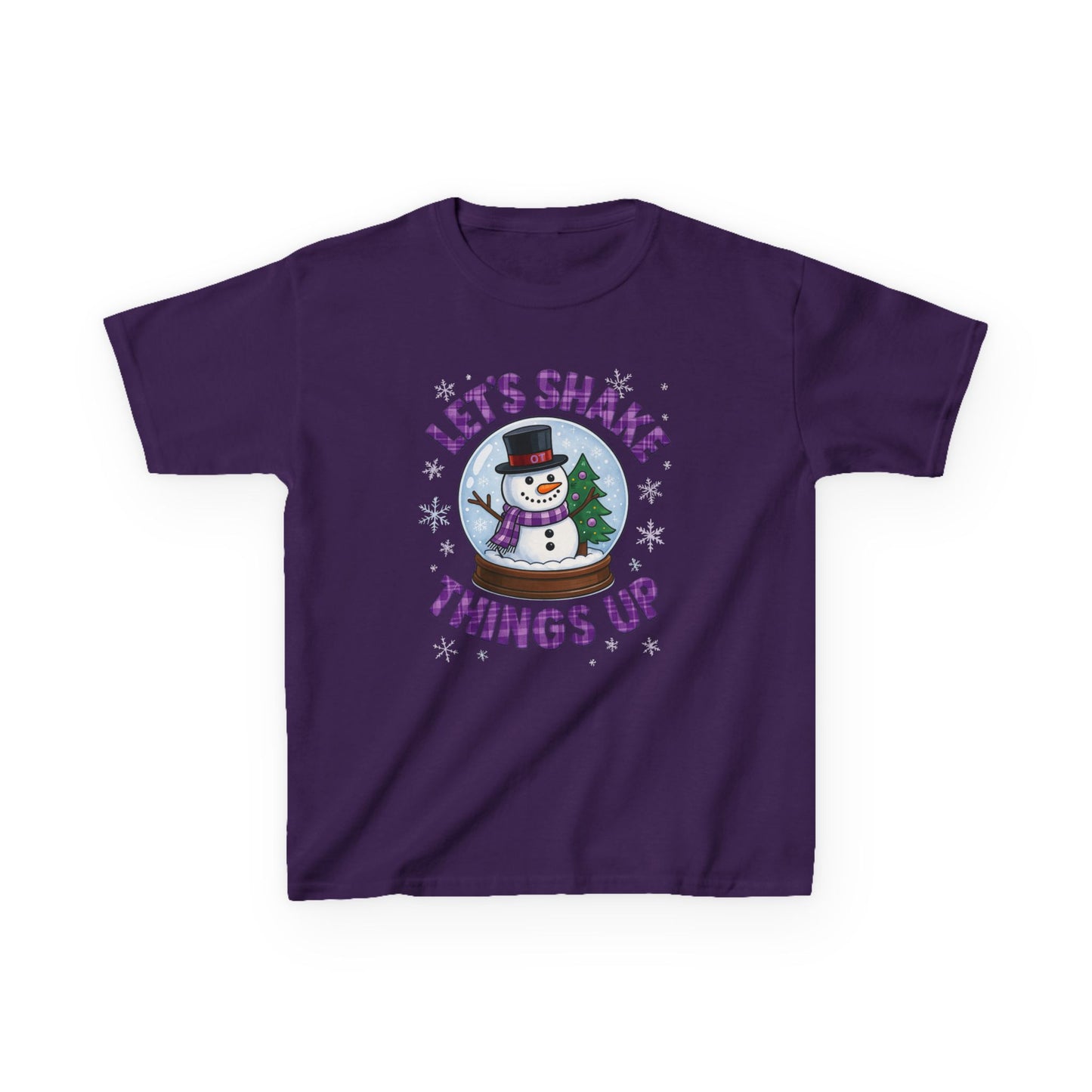 OT Snowman Snow Globe Kids Christmas Tee