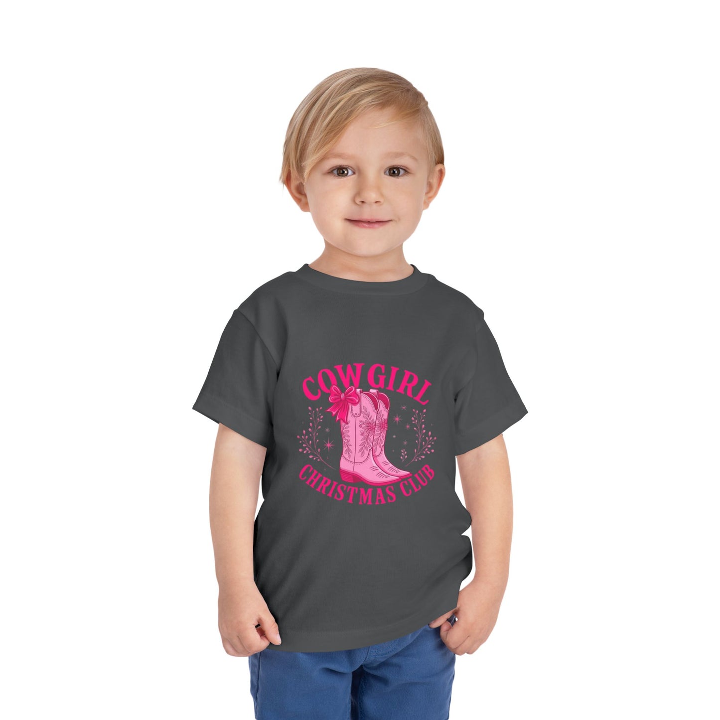 Cowgirl Christmas Club Tee - Pink Retro Holiday Shirt