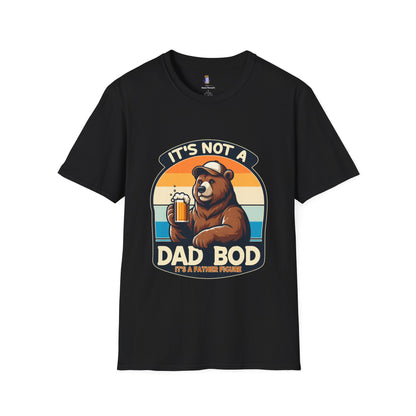 Unisex Bear Dad Bod T-Shirt, Funny Gift for Fathers, Casual Wear for Dads, Summer Tee, Gift for Father's Day, Relaxed Fit Tee