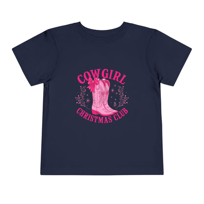 Cowgirl Christmas Club Tee - Pink Retro Holiday Shirt