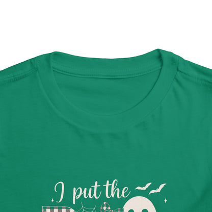 Boujee Halloween Toddler Tee: I Put the B in Boujee