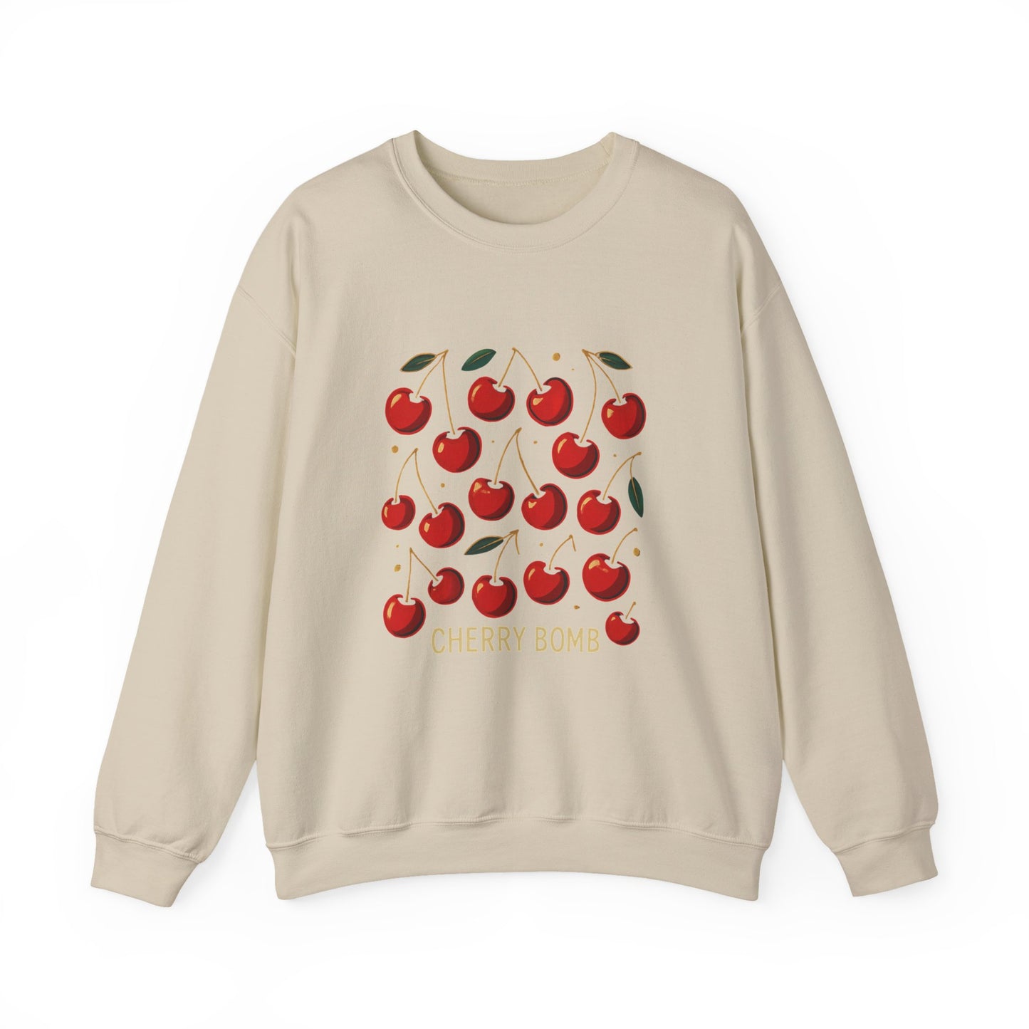 Cherry Bomb Crewneck Sweatshirt — Retro Cherry Graphic Pullover