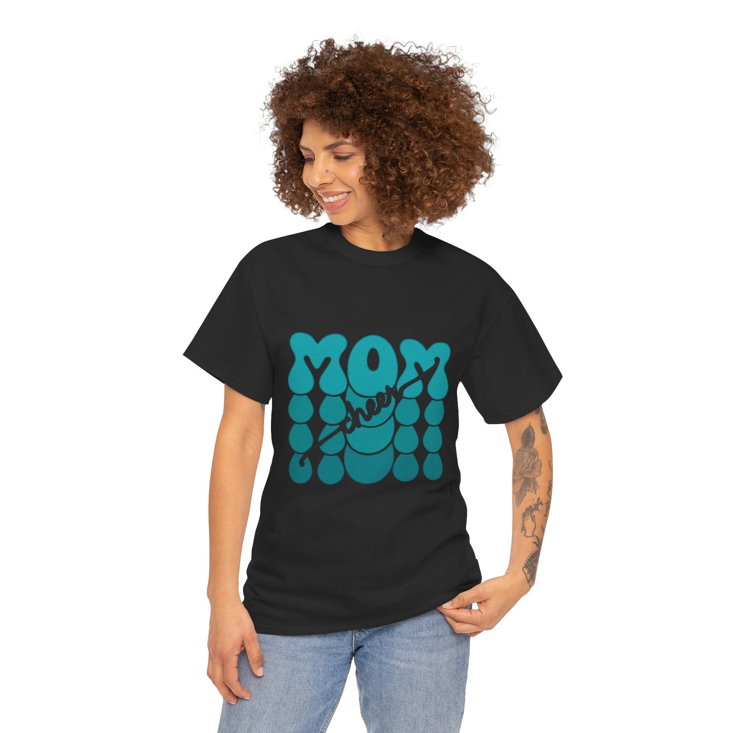 MOM Cheer – Turquoise Spirit Tee