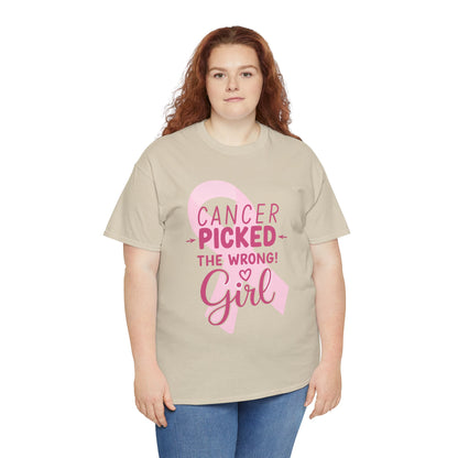 Cancer: The Wrong Picked Girl - Pink Ribbon Tee