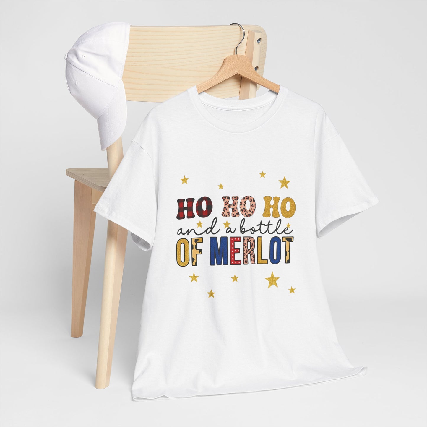 HO HO HO & Merlot Christmas Tee