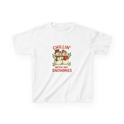 Chillin' Snowmies Christmas Tee - Kids' Holiday Shirt