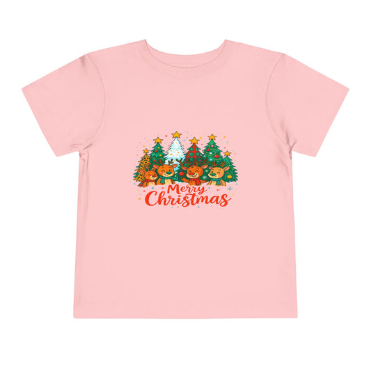 Merry Reindeer Christmas Tee - Toddler Holiday Shirt