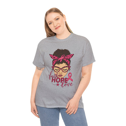 Hope, Faith, Love: Breast Cancer Awareness Tee