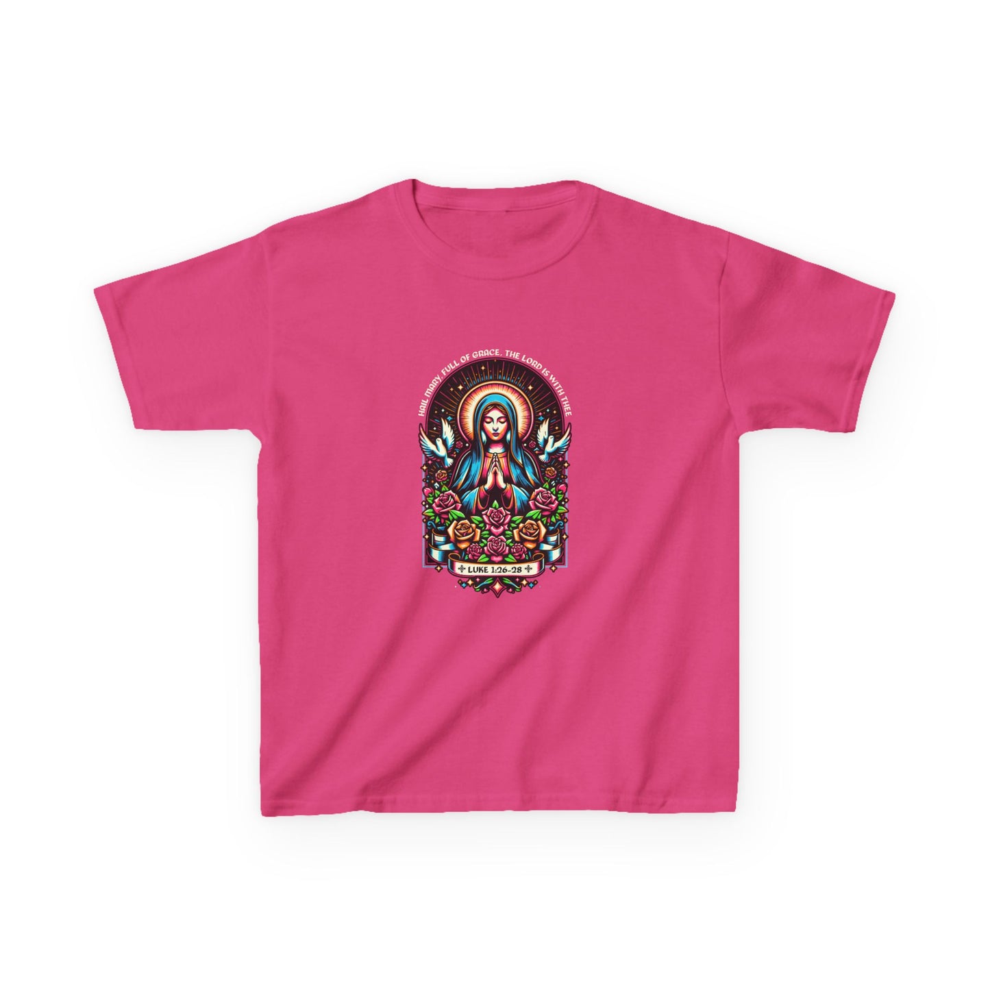 Virgin Mary Graphic Tee - Christmas Kids Shirt