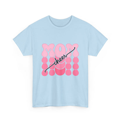 MOM Cheer – Pink Bubble Letter Spirit Tee