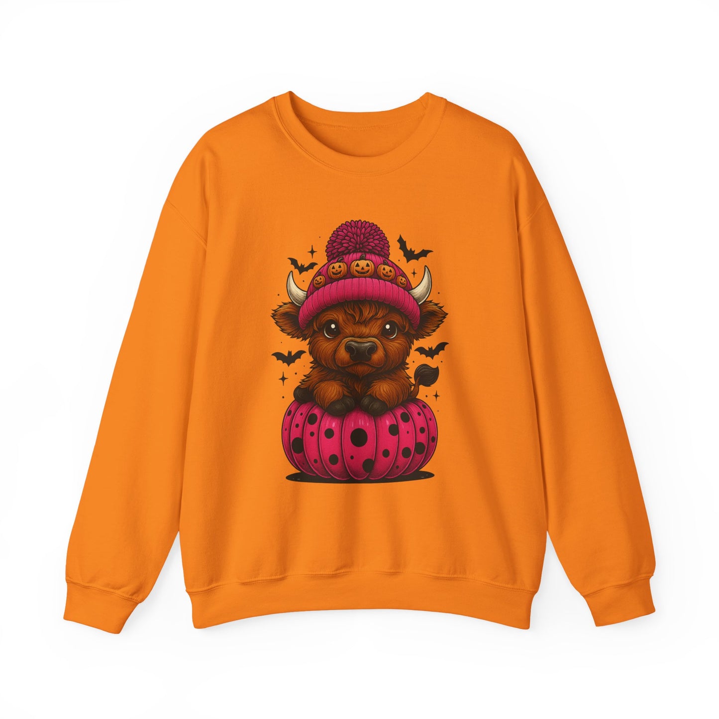 Highland Cow Halloween Sweatshirt - Cute Fall Vibes