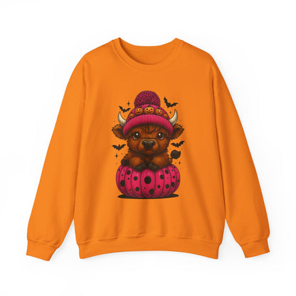 Highland Cow Halloween Sweatshirt - Cute Fall Vibes