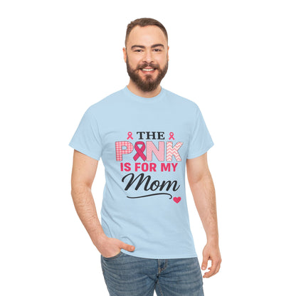 Mom's Strength: Pink Ribbon Breast Cancer Awareness Tee