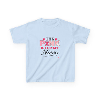 Pink Ribbon Niece Christmas Dino Tee