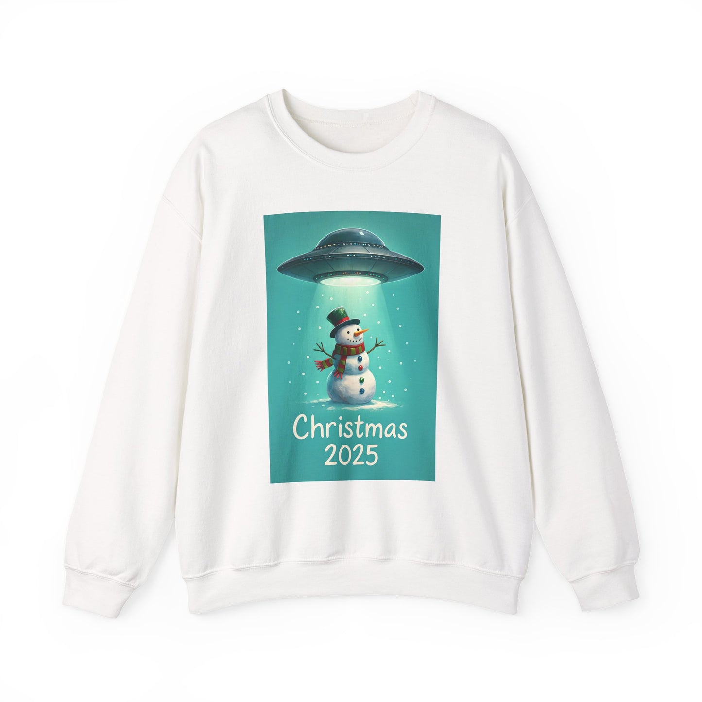 Alien Abduction Snowman Christmas 2025 Sweatshirt