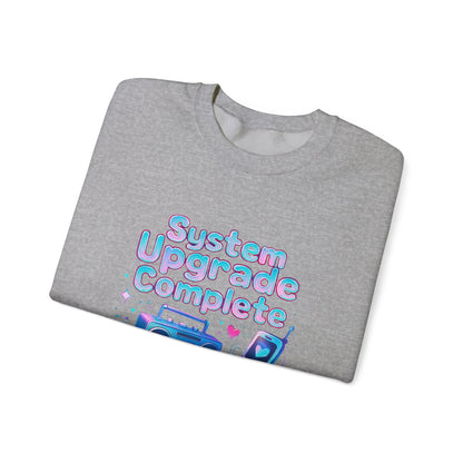 Crewneck Sweatshirt — "System Upgrade Complete" Retro Gaming Graphic