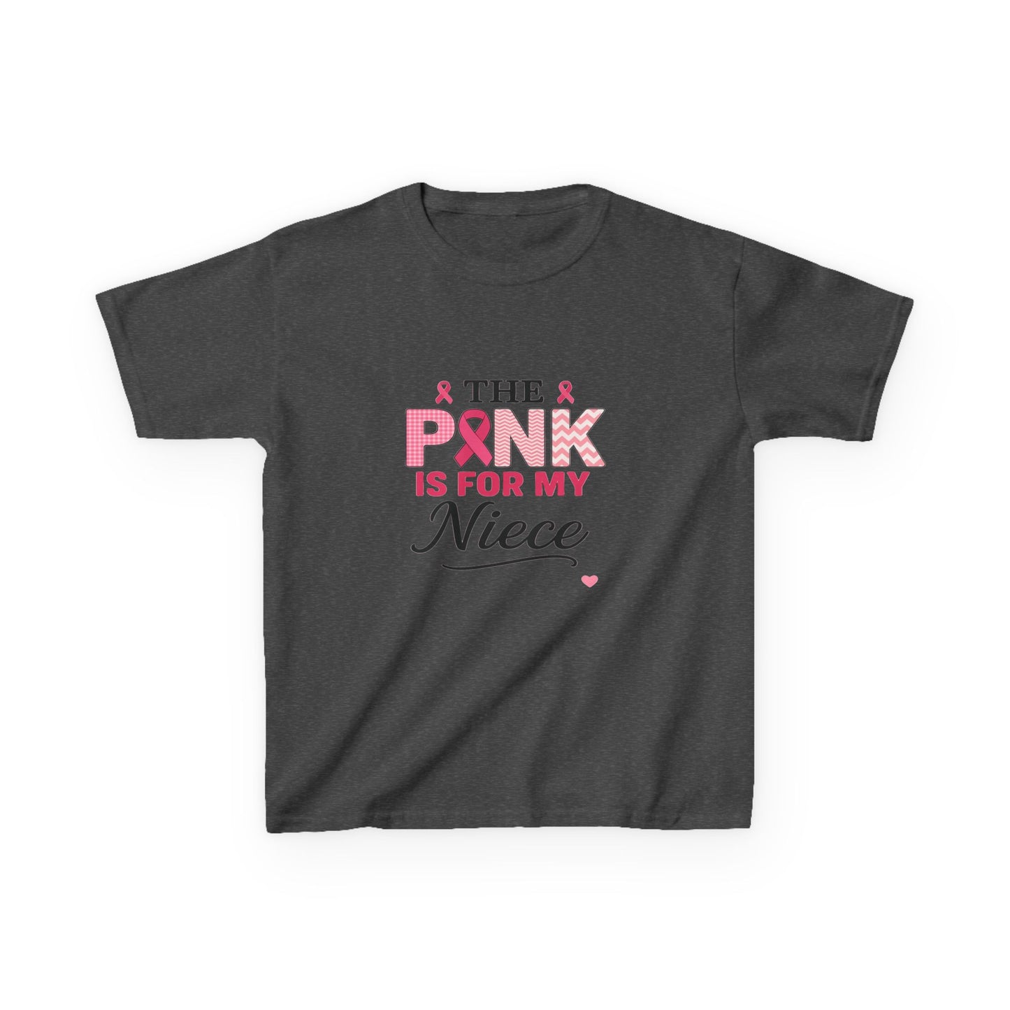 Pink Ribbon Niece Christmas Dino Tee