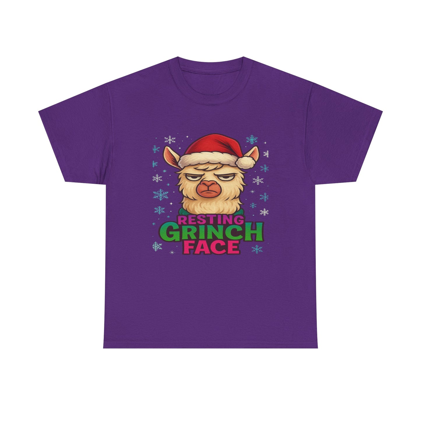 Grumpy Llama Face Christmas Tee