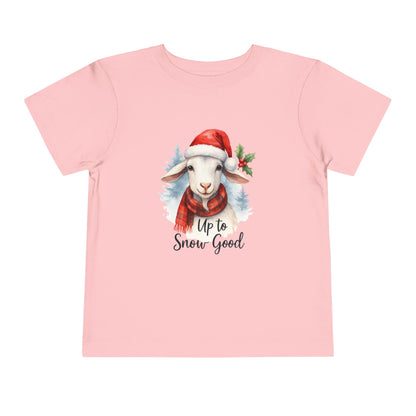 Up to Snow Good Goat Toddler Christmas Tee