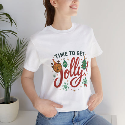 Time to Get Jolly! Christmas Tee — Festive Holiday Graphic T-Shirt