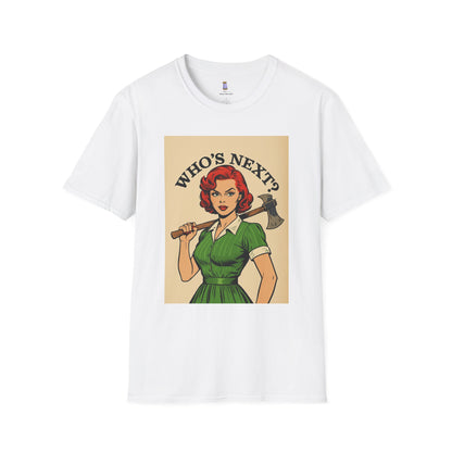 Bold Retro Graphic Tee - 'Who's Next?'