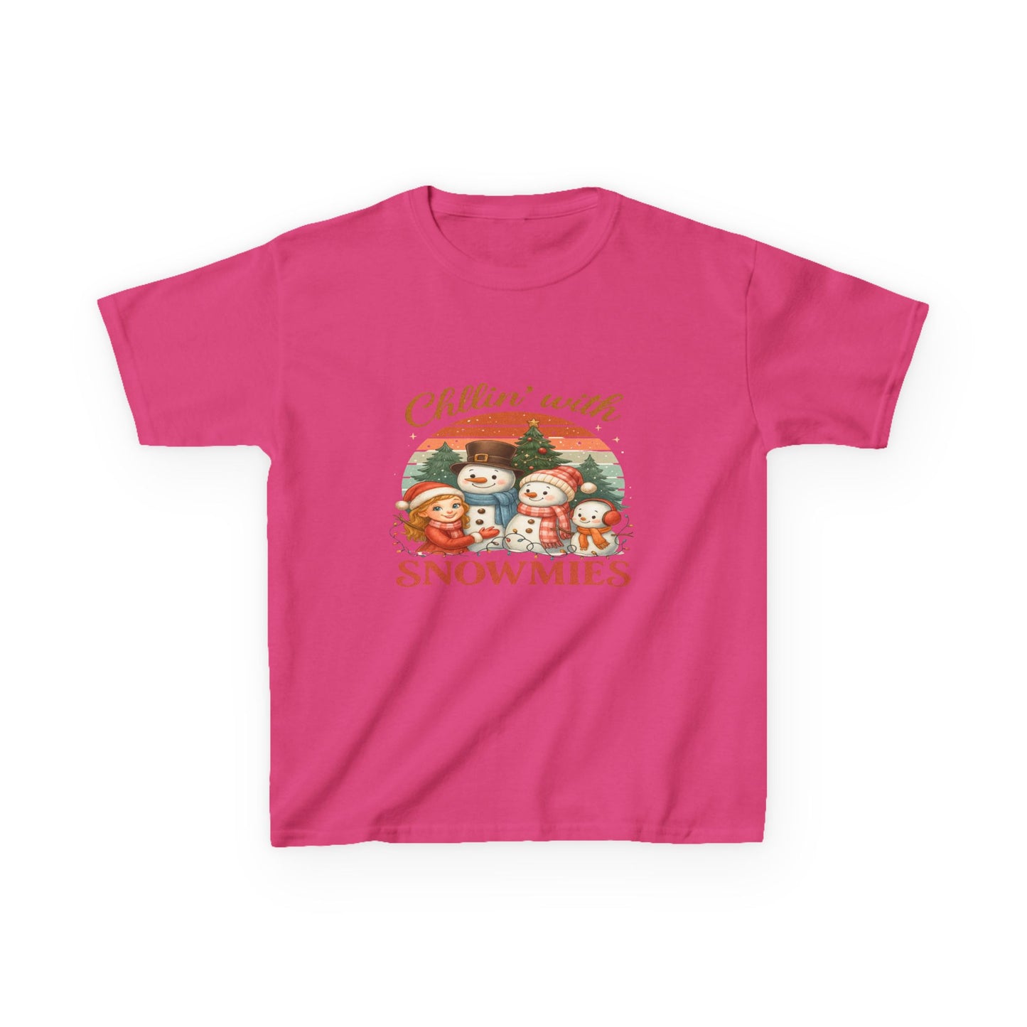 Chillin' with Snowmies Kids Christmas Tee