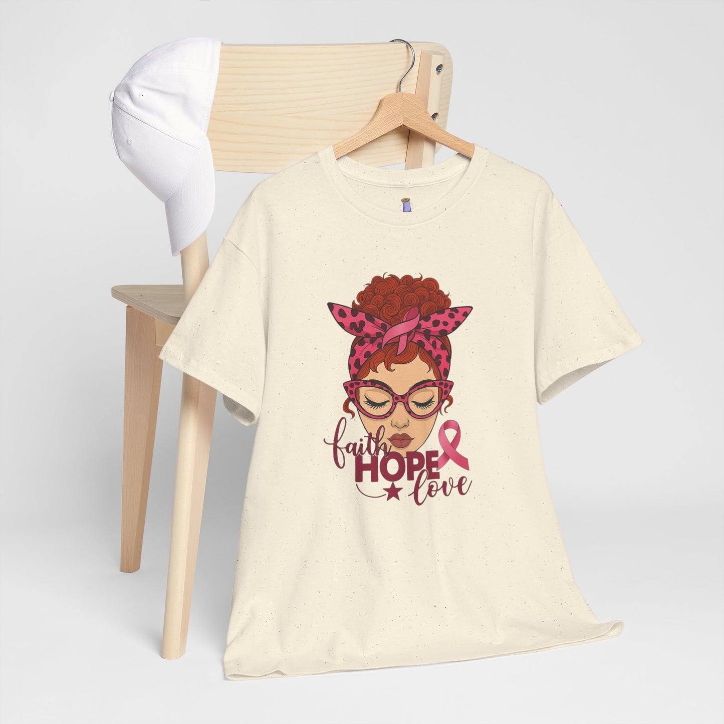 Empowering Cancer Awareness Tee, Hope Love Pink Ribbon Shirt, Inspirational Unisex Tee, Gifts for Breast Cancer Awareness, Supportive [...]