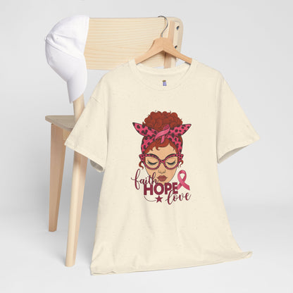 Empowering Cancer Awareness Tee, Hope Love Pink Ribbon Shirt, Inspirational Unisex Tee, Gifts for Breast Cancer Awareness, Supportive [...]