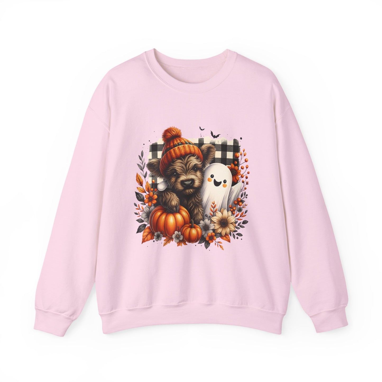 Cute Halloween Dog & Ghost Crewneck Sweatshirt