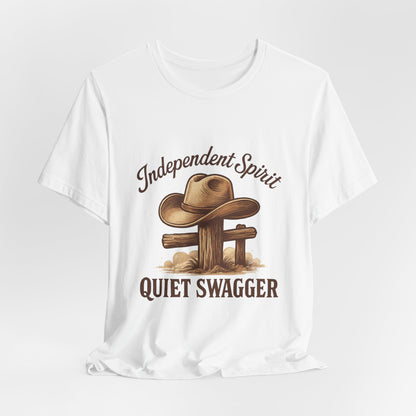 Quiet Swagger Cowboy Tee — Independent Spirit Western T-Shirt