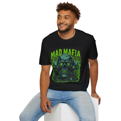 Mad Mafia Unisex Softstyle T-Shirt | Edgy Graphic Tee for Casual Wear, Gift for Halloween, Party, or Everyday Style