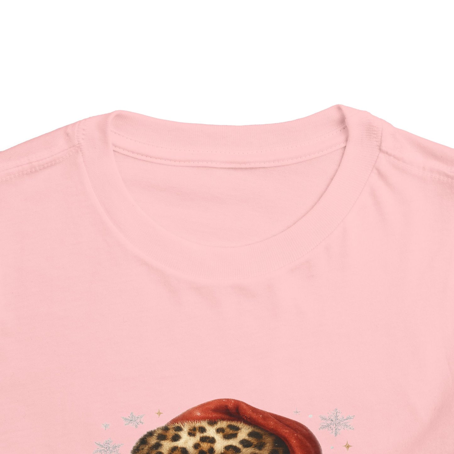 Believe Santa Leopard Print Toddler Christmas Tee
