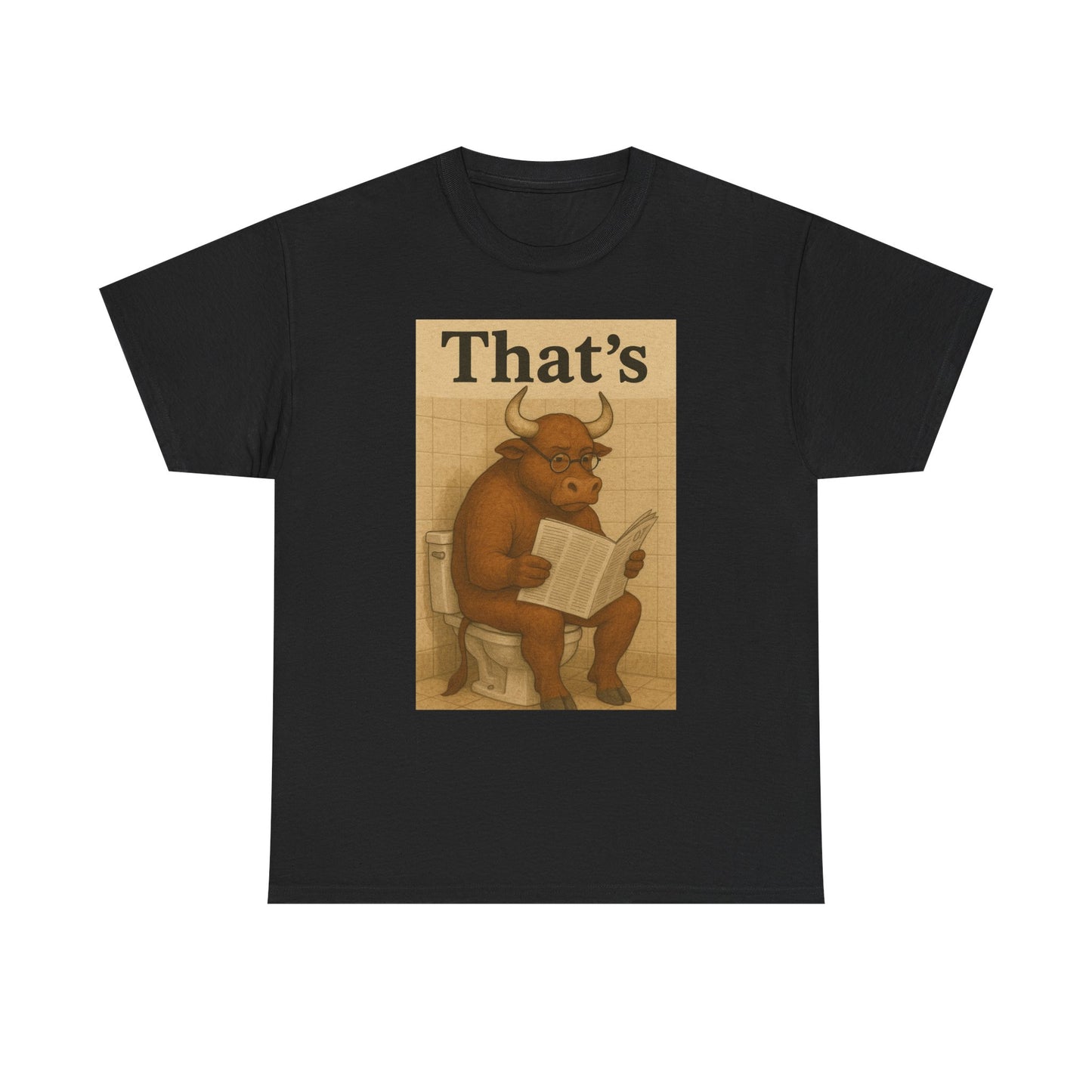 Bull on Toilet Unisex Tee