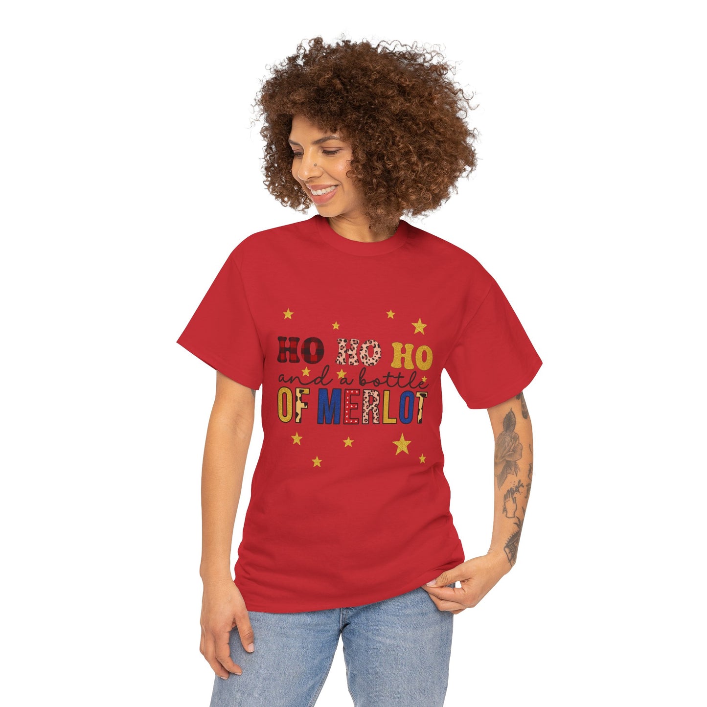HO HO HO & Merlot Christmas Tee