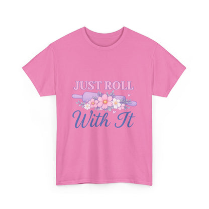 Floral Tee 'Just Roll With It'
