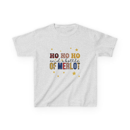 Ho Ho Ho & Merlot Dino Kids Christmas Tee