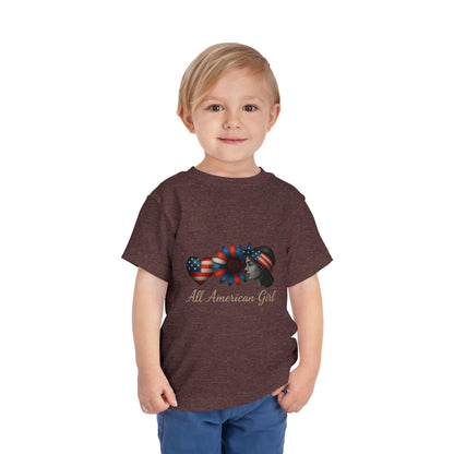 All American Girl Heart & Flower Tee