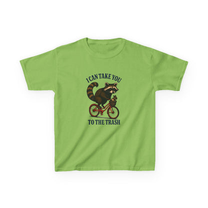 Raccoon Trash Ride Christmas Kids Tee