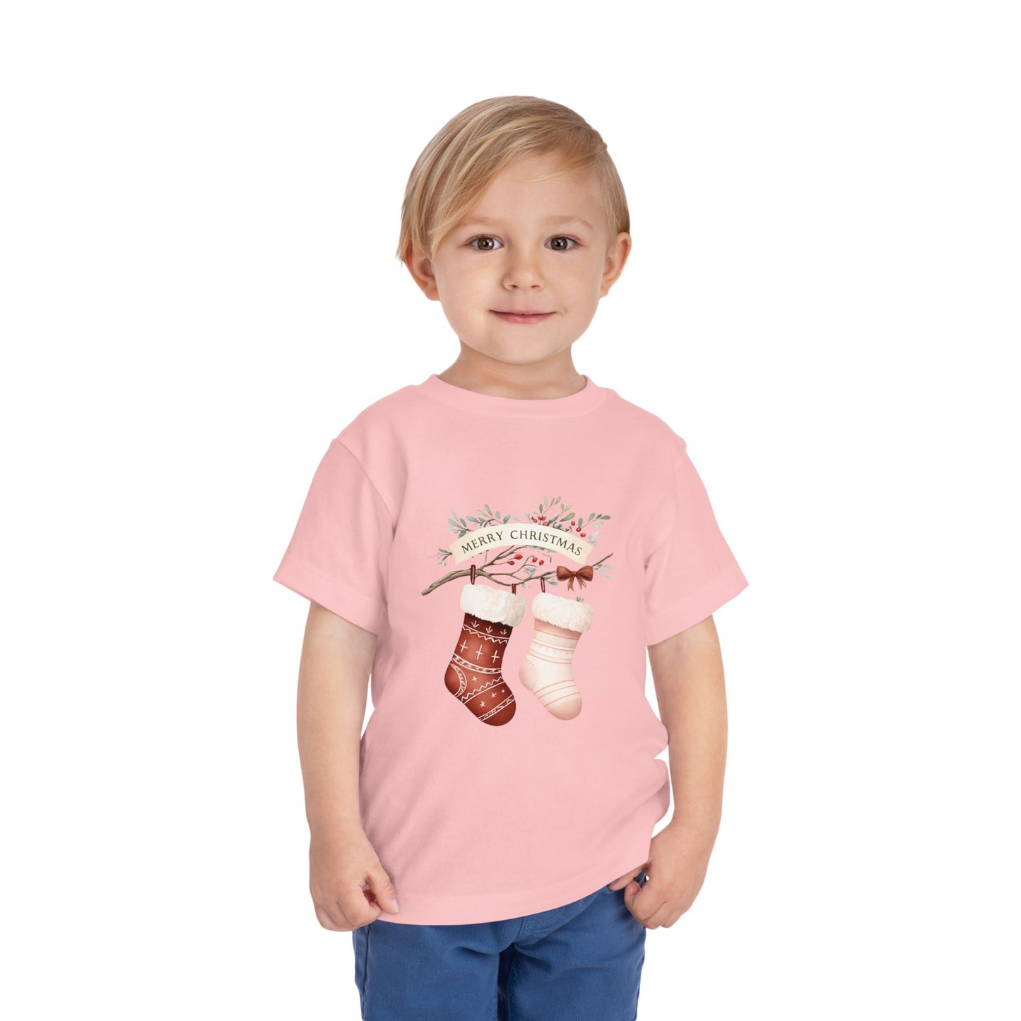 Toddler Christmas Tee with Festive Stockings, Holiday Shirt, Kids Christmas Outfit, Merry Christmas Top, Toddler Holiday Apparel, Gift [...]