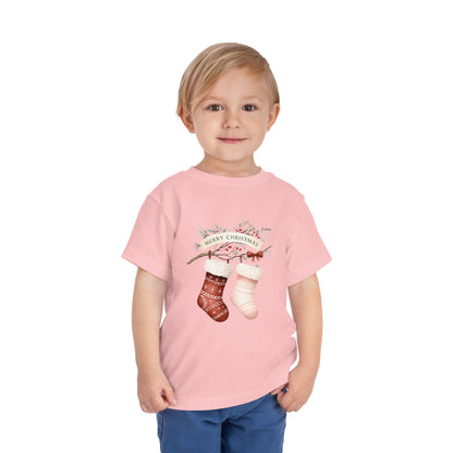 Toddler Christmas Tee with Festive Stockings, Holiday Shirt, Kids Christmas Outfit, Merry Christmas Top, Toddler Holiday Apparel, Gift [...]