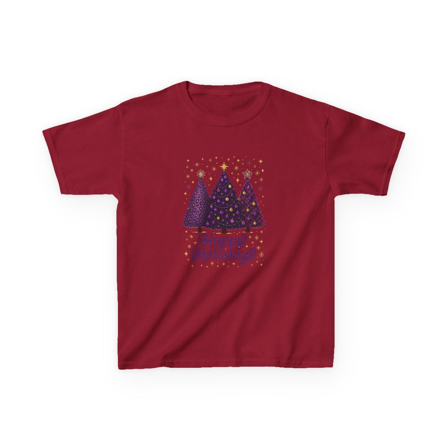 Happy Holidays Dino Trees Kids Tee