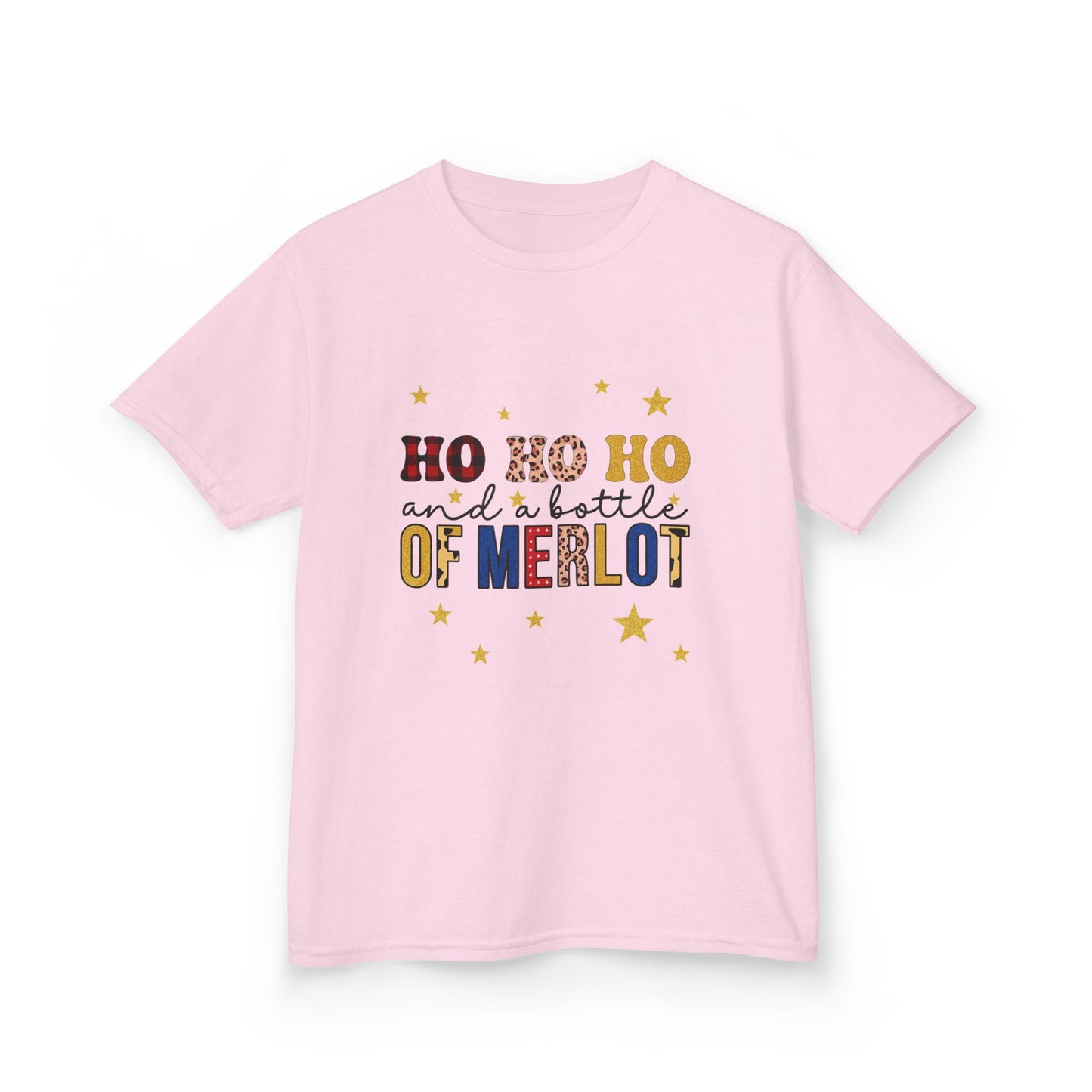 Ho Ho Ho & Merlot Dino Kids Christmas Tee