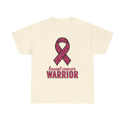 Pink Leopard Ribbon Breast Cancer Awareness Tee