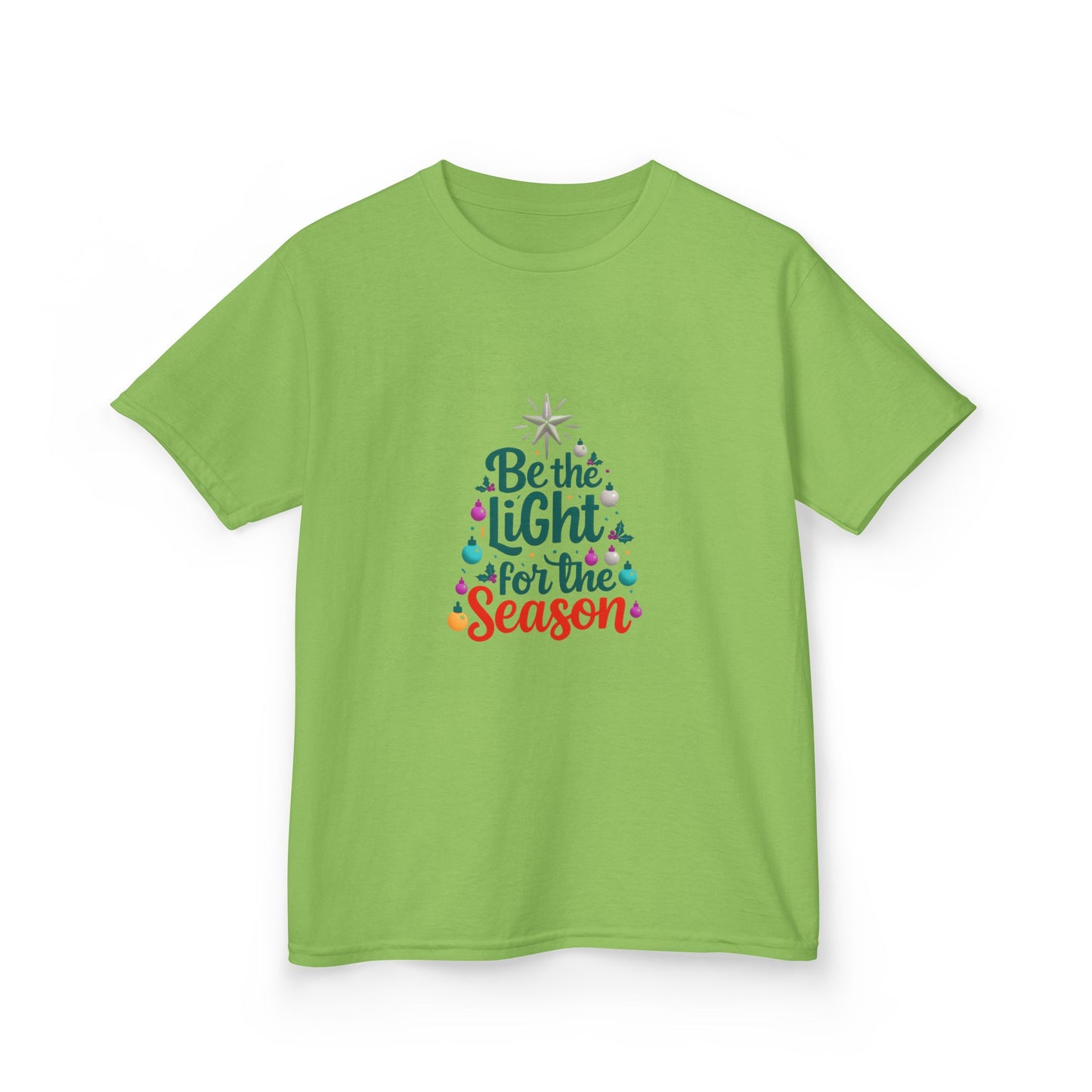 Be the LIGHT Christmas Tree Dino Kids Tee