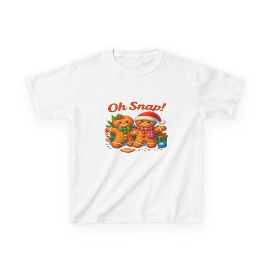 Oh Snap! Gingerbread Dino Christmas Kids Tee