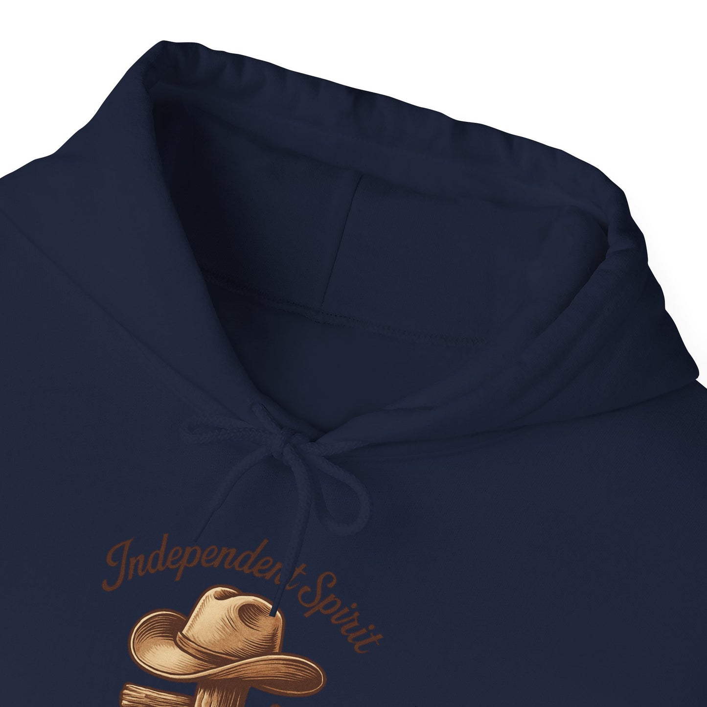 Quiet Swagger Hoodie – "Independent Spirit" Cowboy Hat Graphic Pullover