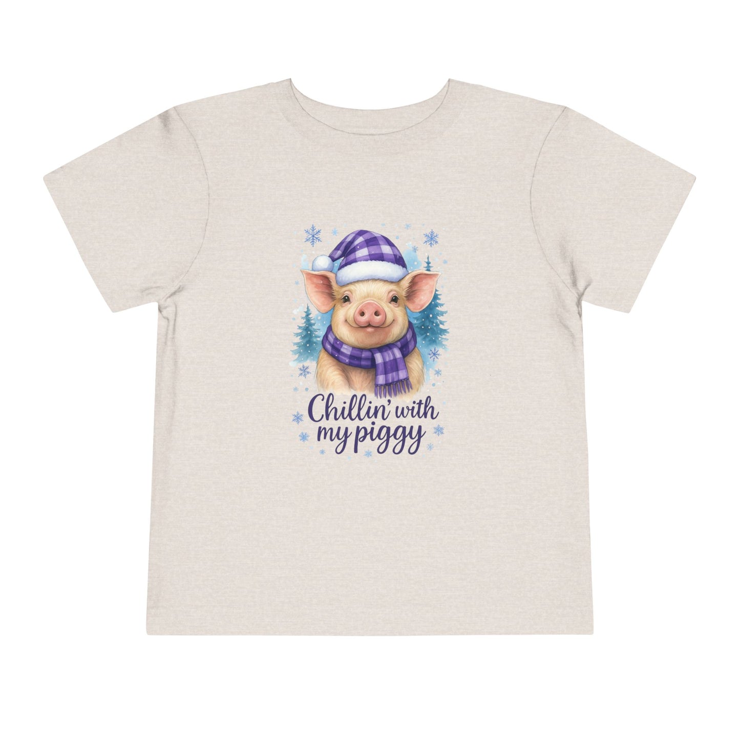 Chillin' Piggy Toddler Christmas Tee