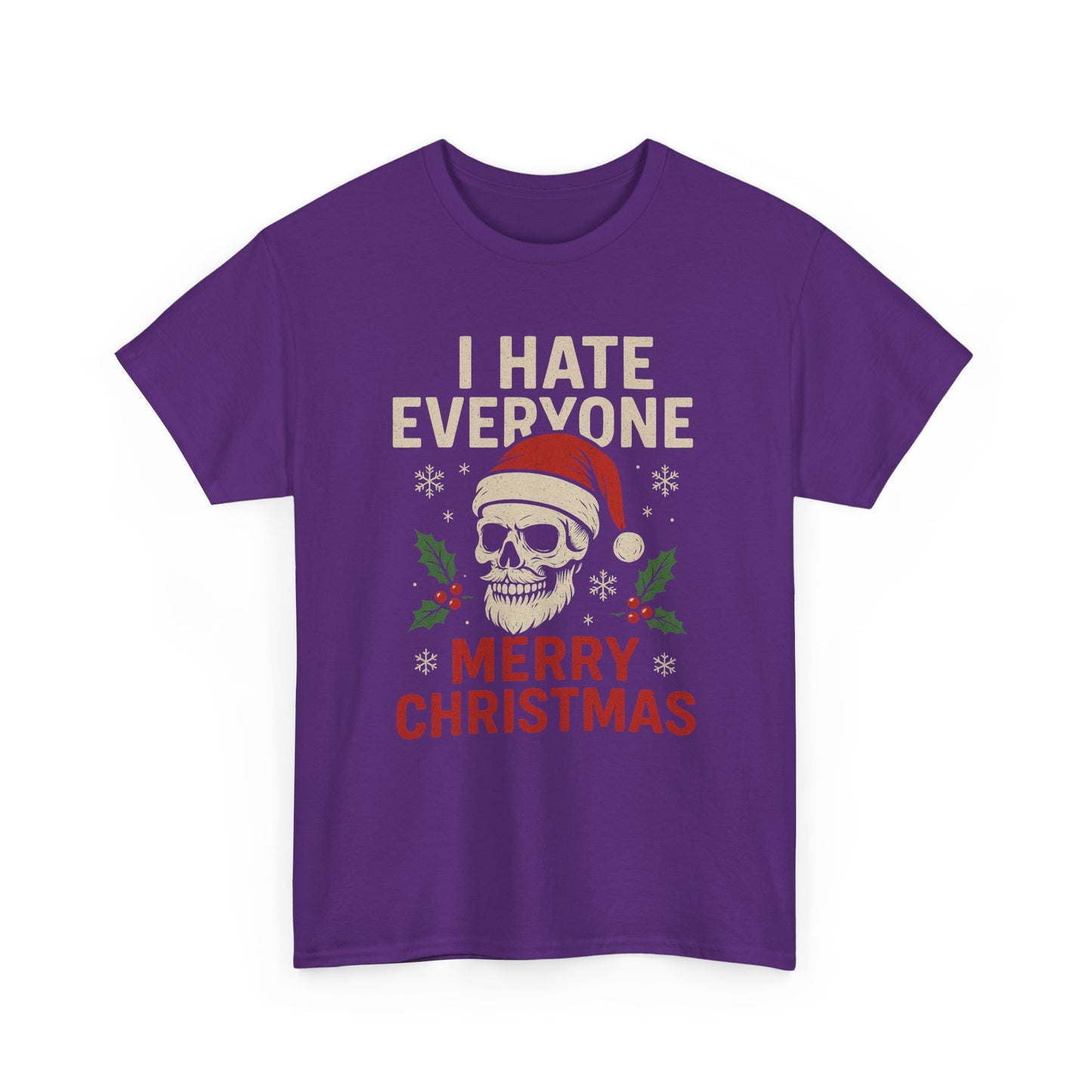 Grumpy Santa Skull Christmas Tee