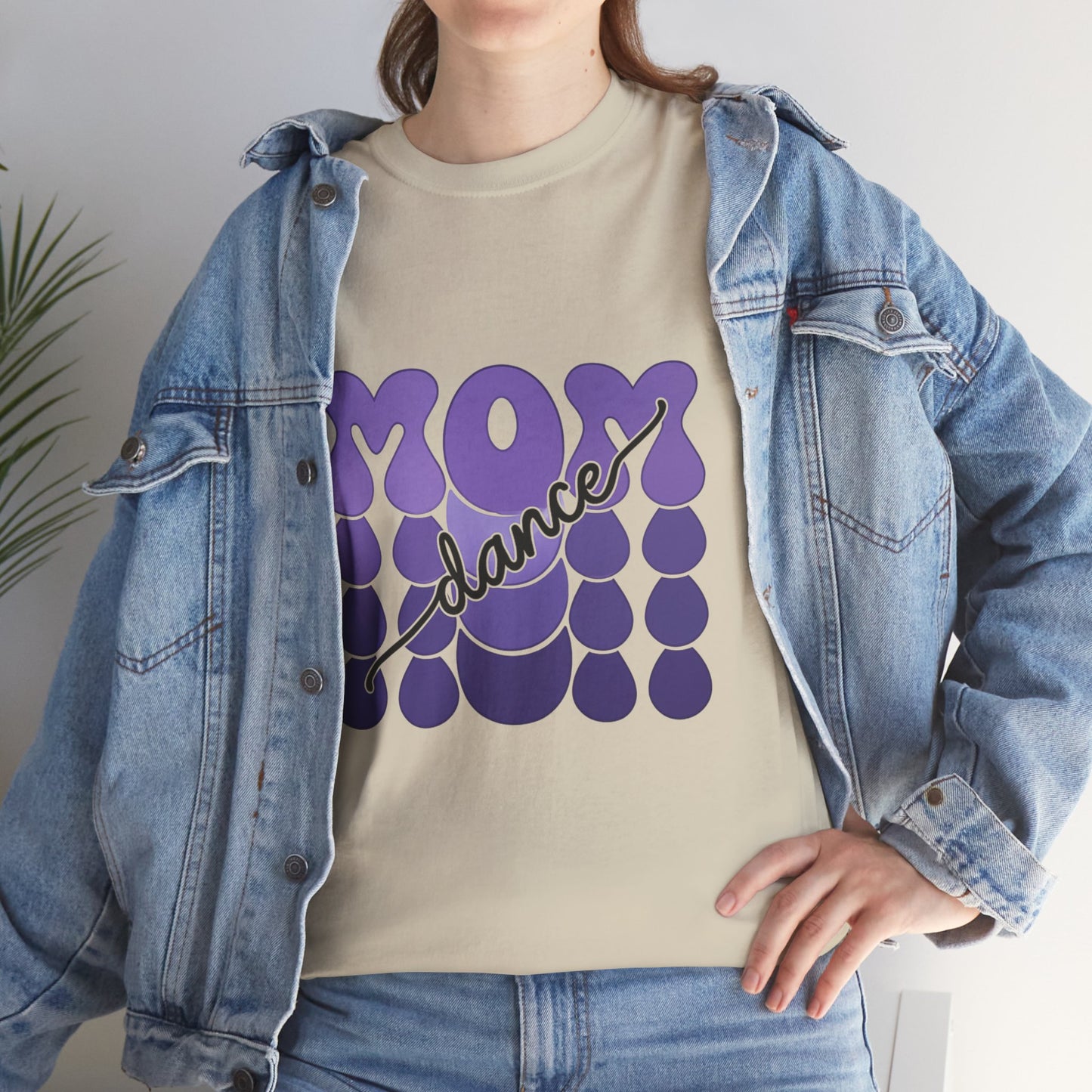 MOM Dance – Purple Letter Stage Spirit Tee